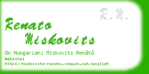 renato miskovits business card
