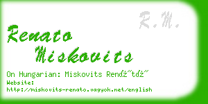 renato miskovits business card